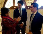 La senyora Montserrat Barniol, directora general de Forest, conversant amb el president de la RFEC, Angel Lopez i el president de la FCC, Sergio Sanchez