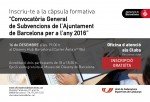 Càpsula formativa. Convocatòria general de subvencions de l’Ajuntament de Barcelona per a l´any 2016